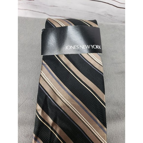 Jones New York 100% Imported Silk Striped Men's NWT Tie - Picture 8 of 9